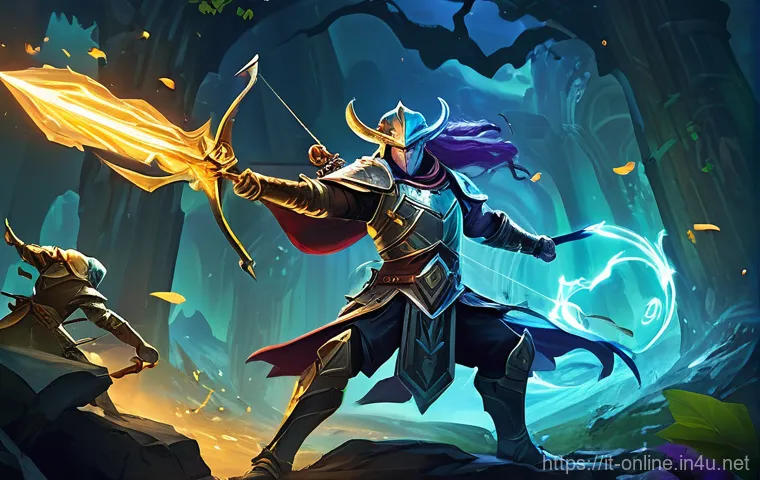 워크래프트3 사용자 맵 인기작 - **Prompt 1: Epic Fantasy MOBA Battle**
    "A vibrant, cinematic fantasy illustration depicting a de...