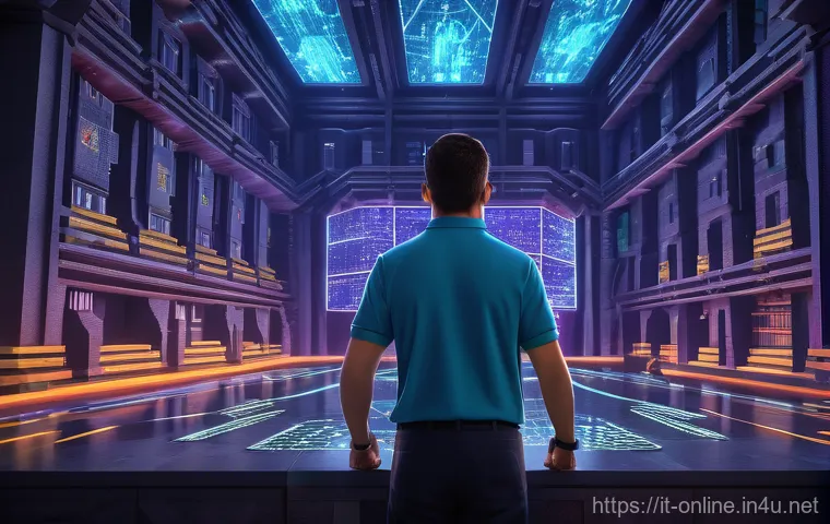 마인크래프트 서버 관리 방법 - **Prompt:** A detailed, realistic depiction of a tired but determined Minecraft server administrator...