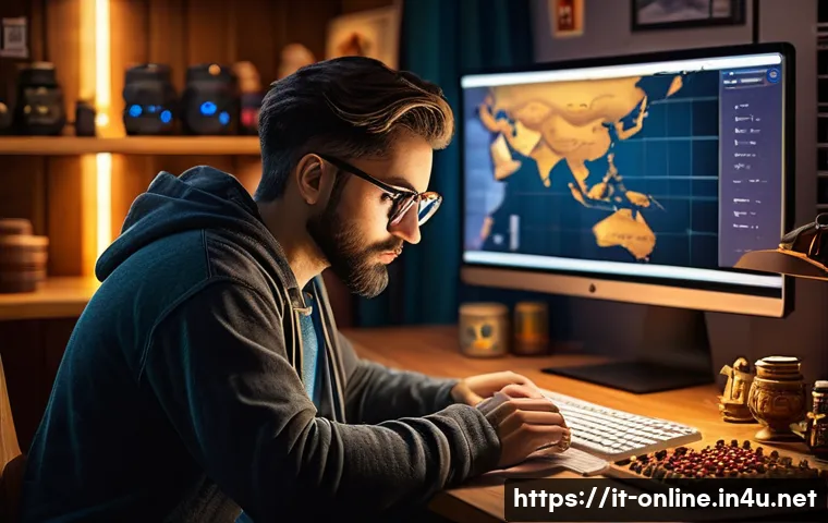 마비노기 라이프스킬의 효율성 - A focused gamer sitting at a cozy wooden desk surrounded by various crafting tools and game parapher...
