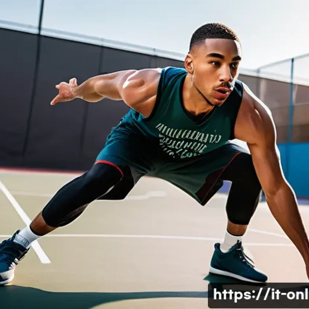 프리스타일 농구 스킬 - A dynamic basketball freestyle performer in a modern urban basketball court, wearing breathable athl...