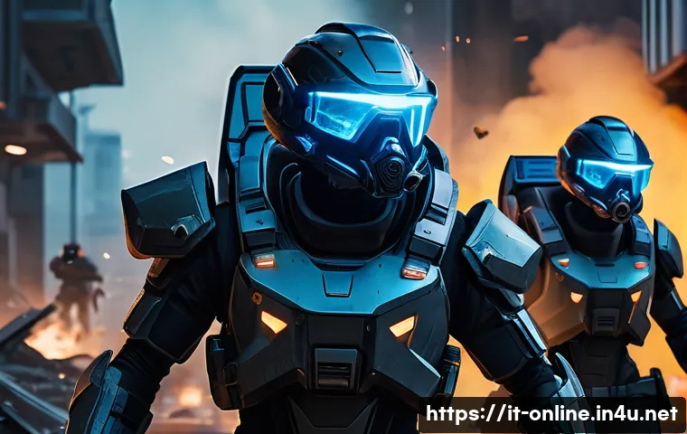 에이펙스 레전드 팀 조합 - A dynamic team composition scene featuring three characters inspired by Apex Legends roles: an agile...