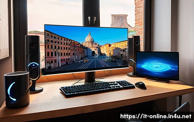 배틀넷 클라이언트 문제 해결 - A detailed digital art scene of a modern gaming setup in a cozy Italian apartment, featuring a sleek...