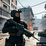 Home 19 발로란트 에이전트 사용법 - A dynamic tactical scene from a first-person shooter game resembling Valorant, featuring a diverse t...
