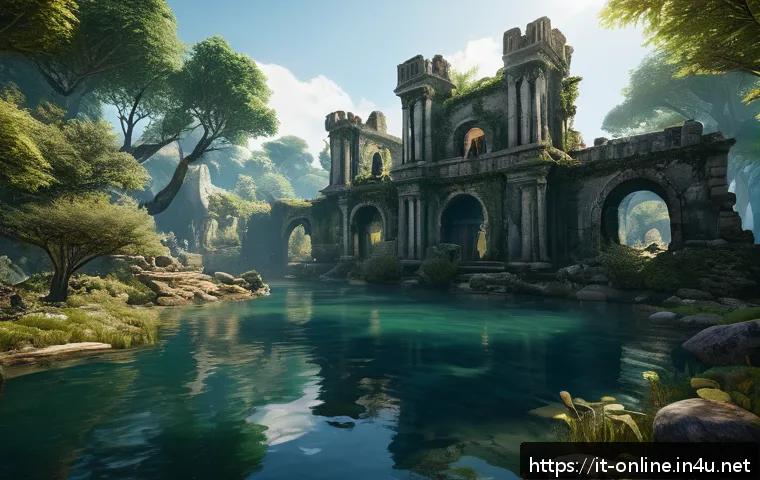 네오플 신작 게임 정보 - A breathtaking ultra-realistic fantasy game environment featuring dynamic ray tracing lighting effec...